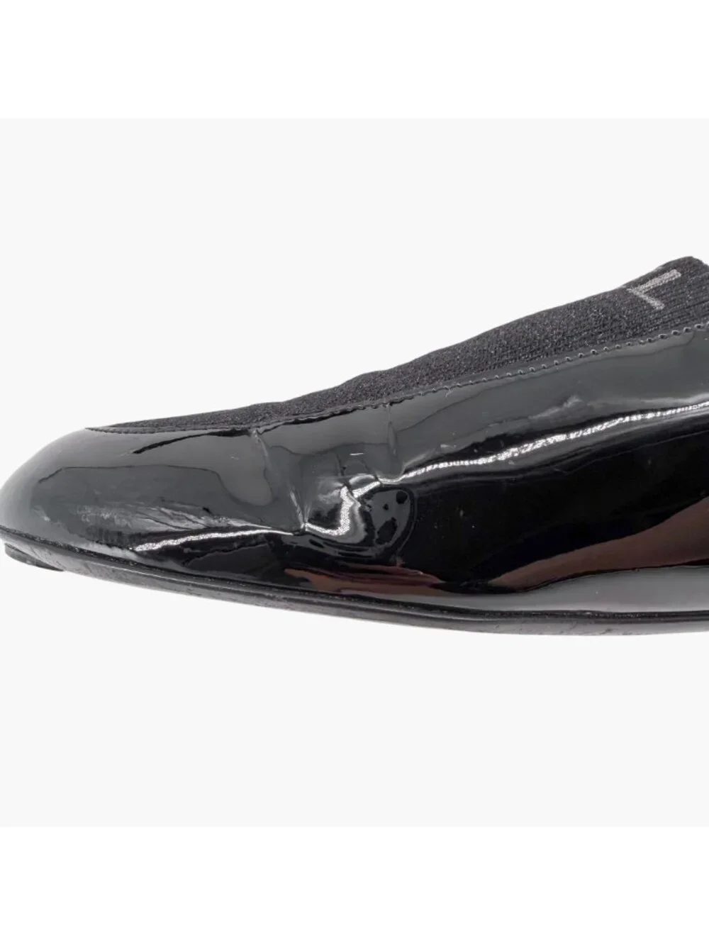 Chanel Logo Glitter Lurex Black Patent Leather Mule Flats Size 39 C US 8-8.5